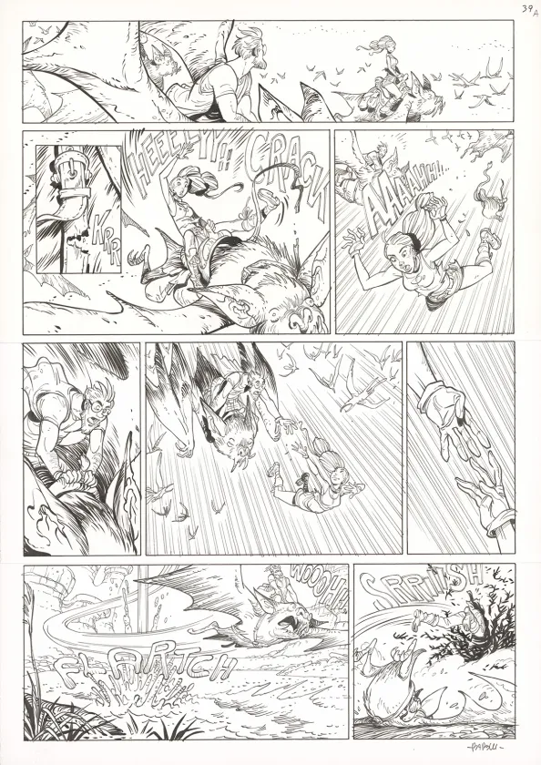 Planche noir et blanc, Ekhö Monde miroir, Abidjan-Nairobi Express (T.9), Alessandro Barbucci