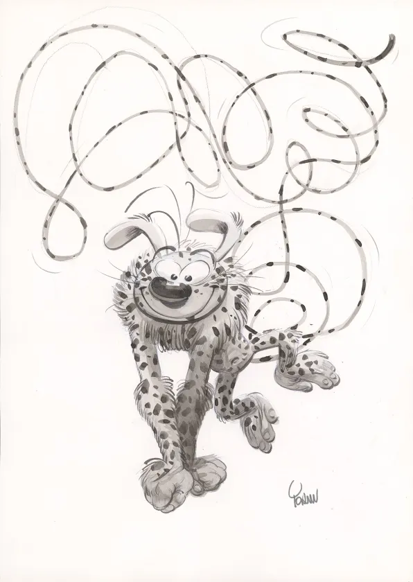 Black and white illustration,  Yoann