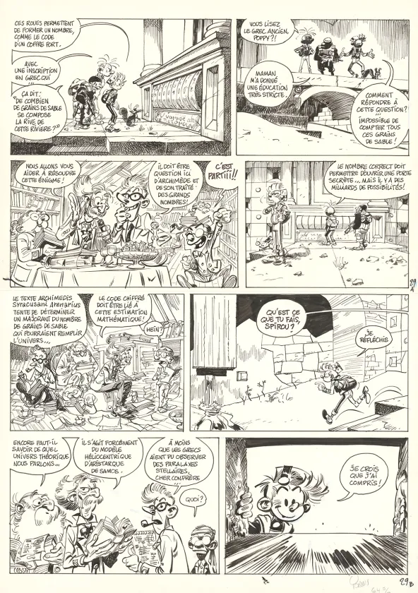 Black and white original page, Spirou et Fantasio, Le Groom de Sniper Alley (T.54),  Yoann