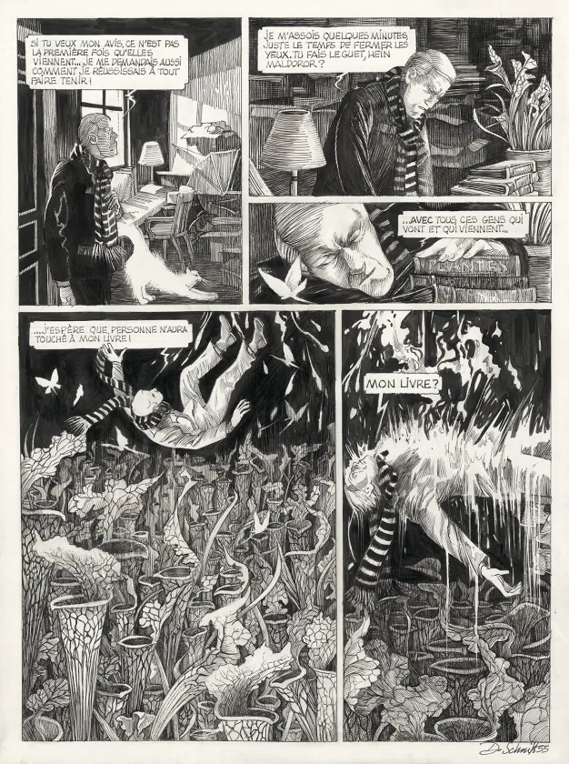 Planche noir et blanc, Le Bestiaire du crépuscule, Daria Schmitt