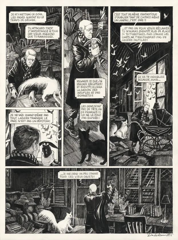Planche noir et blanc, Le Bestiaire du crépuscule, Daria Schmitt