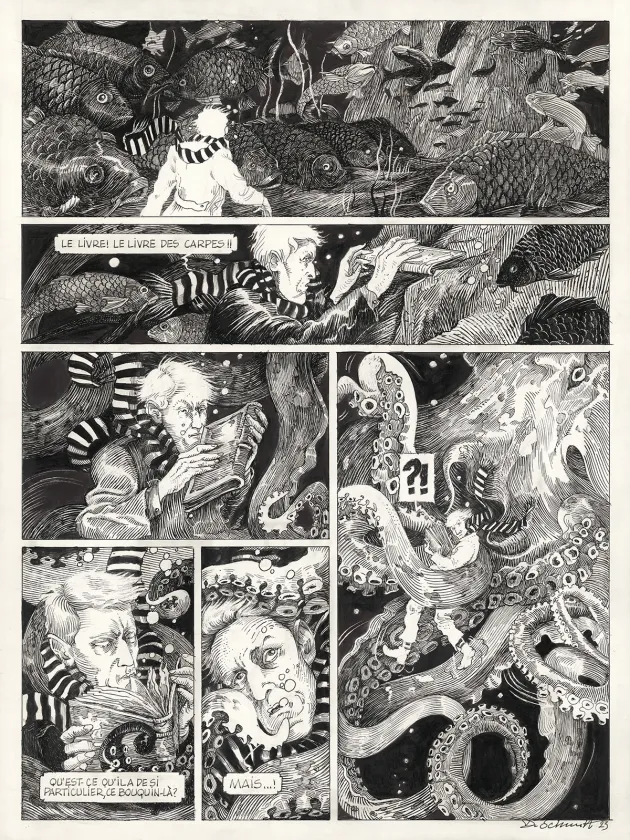 Planche noir et blanc, Le Bestiaire du crépuscule, Daria Schmitt