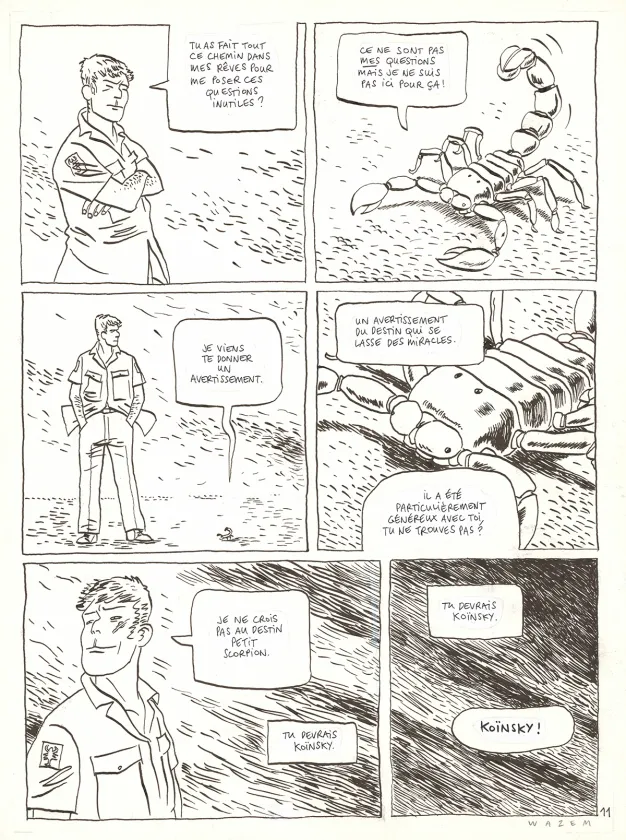 Black and white original page,  Wazem