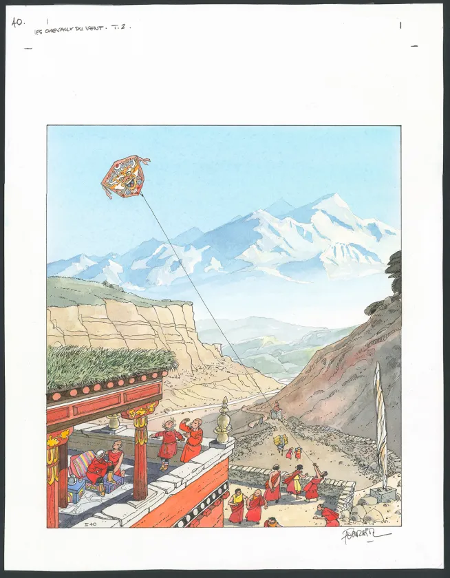 Planche couleur, Les Chevaux du vent, Seconde partie, Jean-Claude Fournier