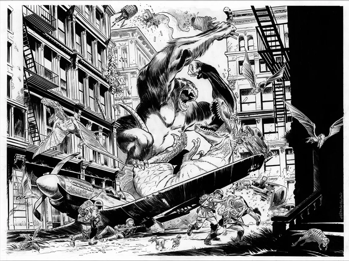 Illustration noir et blanc, The Kong Crew, Artist's Edition T.1, Eric Herenguel