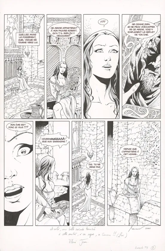 Planche noir et blanc, Croisade, Les becs de feu (T.4), Philippe Xavier