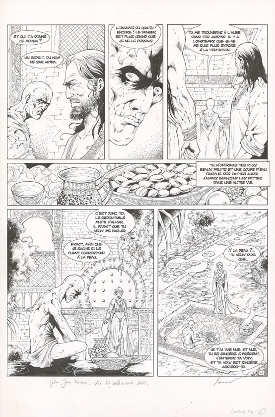 Planche noir et blanc, Croisade, Les becs de feu (T.4), Philippe Xavier