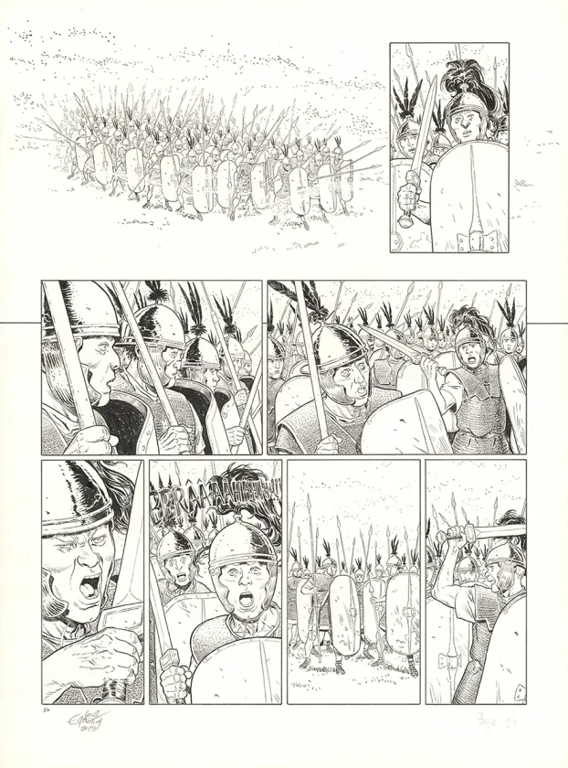 Planche noir et blanc, Roma, Vaincre et mourir (T.2), Luca Erbetta