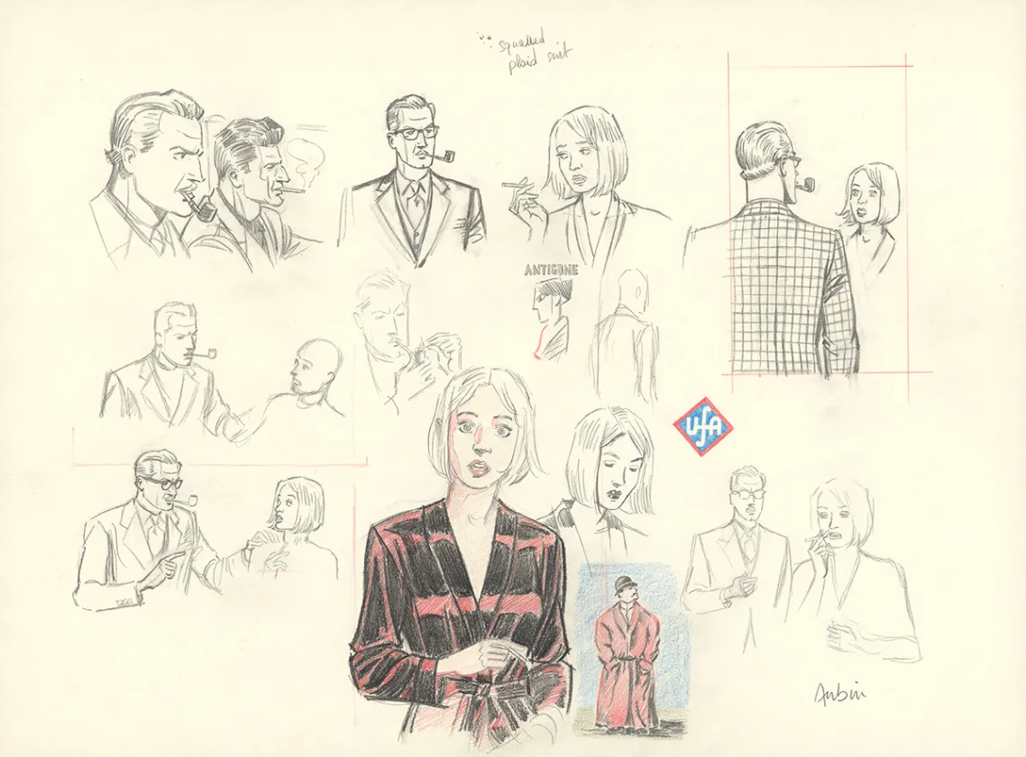 Sketch, Blake et Mortimer, Huit heures à Berlin (T.29), Antoine Aubin