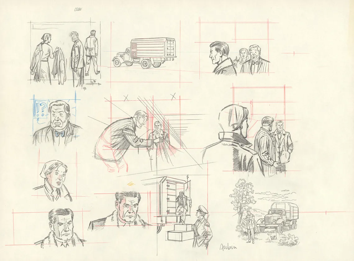 Sketch, Blake et Mortimer, Huit heures à Berlin (T.29), Antoine Aubin