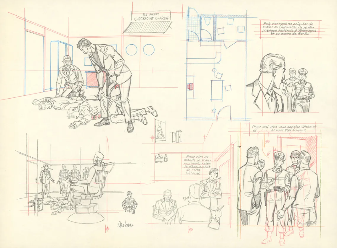 Crayonné, Blake et Mortimer, Huit heures à Berlin (T.29), Antoine Aubin