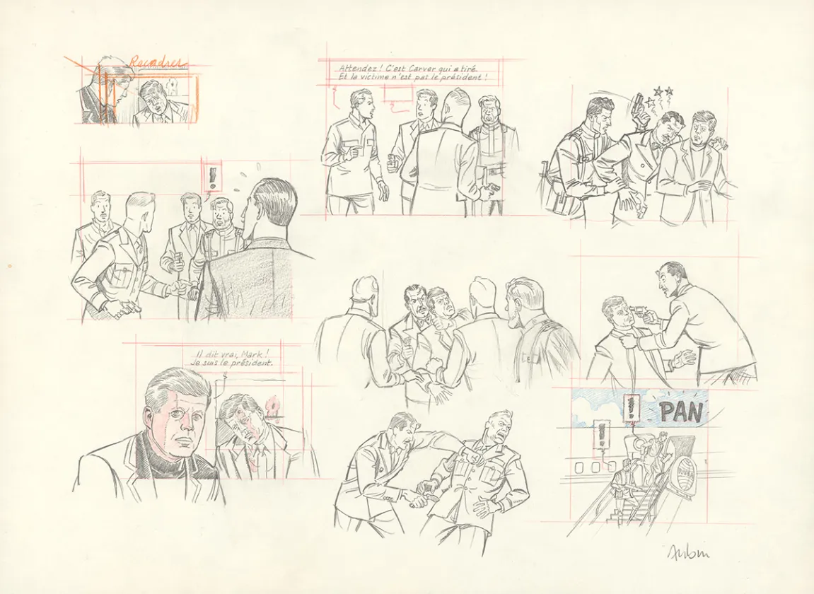 Sketch, Blake et Mortimer, Huit heures à Berlin (T.29), Antoine Aubin
