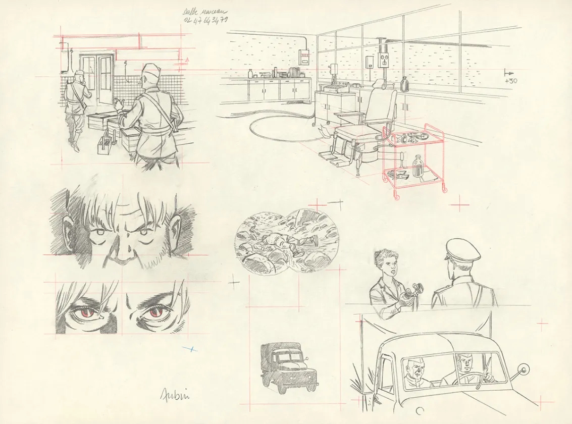 Crayonné, Blake et Mortimer, Huit heures à Berlin (T.29), Antoine Aubin
