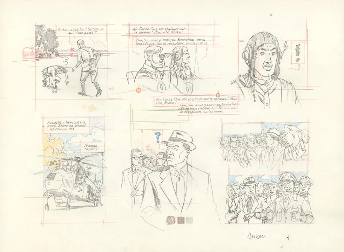 Sketch, Blake et Mortimer, Huit heures à Berlin (T.29), Antoine Aubin