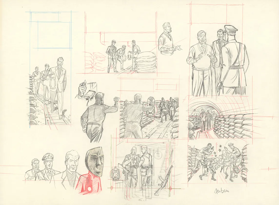 Sketch, Blake et Mortimer, Huit heures à Berlin (T.29), Antoine Aubin