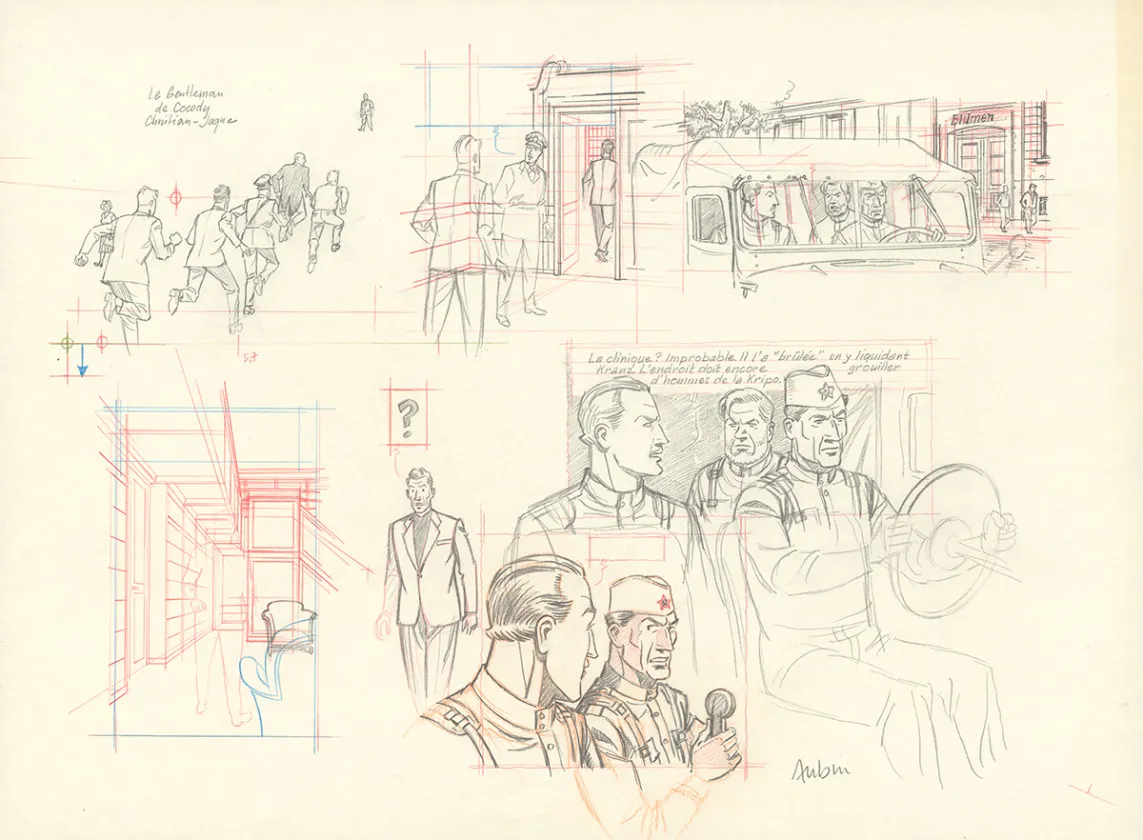 Crayonné, Blake et Mortimer, Huit heures à Berlin (T.29), Antoine Aubin