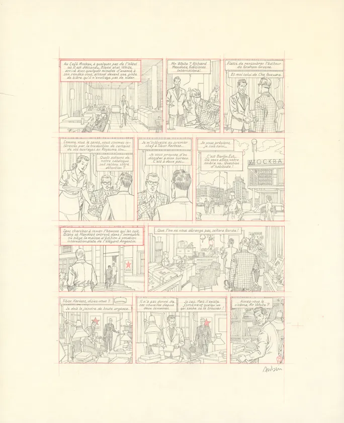 Sketch, Blake et Mortimer, Huit heures à Berlin (T.29), Antoine Aubin