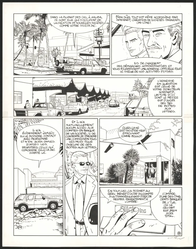 Planche noir et blanc, I.R.$., Silicia Inc. (T.5), Bernard Vrancken