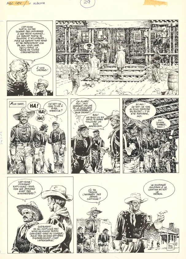 Planche noir et blanc, Mac Coy, Wanted Mac Coy (T.5), Antonio Hernandez Palacios