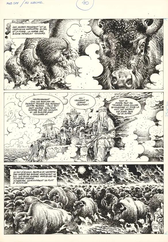 Black and white original page, Mac Coy, L'Outlaw (T.12), Antonio Hernandez Palacios