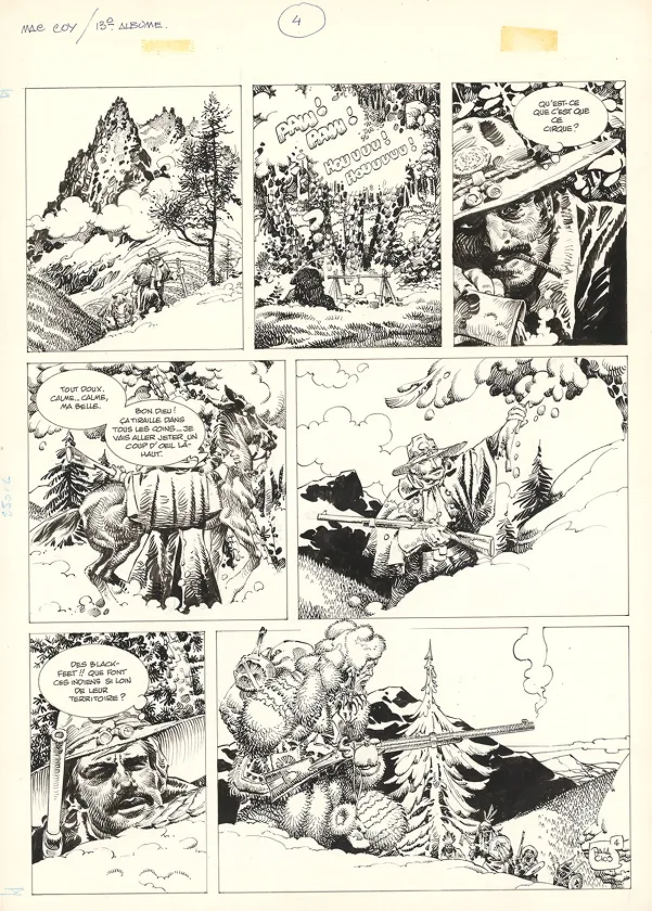 Planche noir et blanc, Mac Coy, Les Collines de la peur (T.13), Antonio Hernandez Palacios