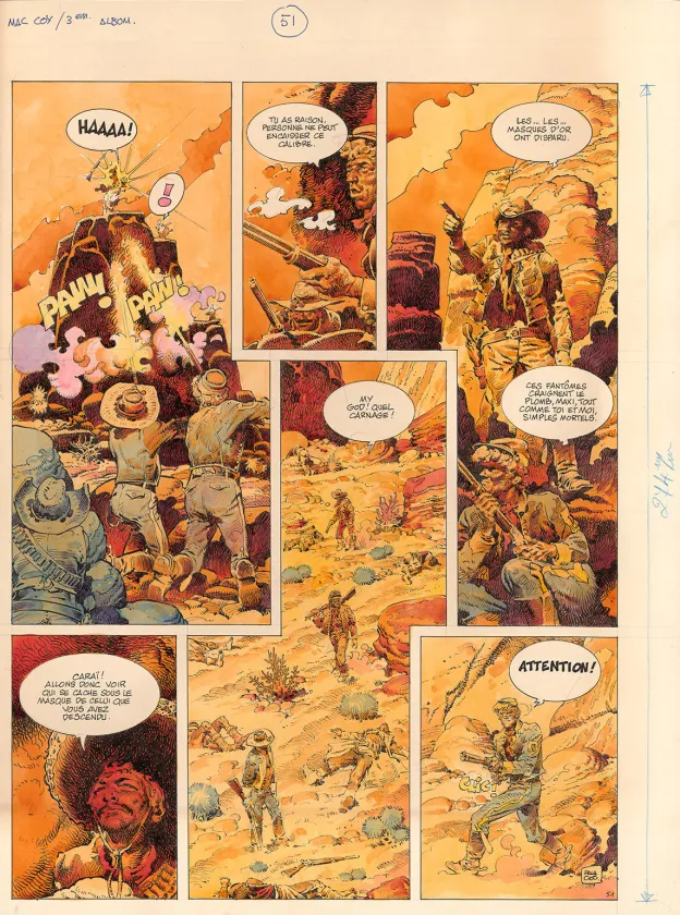 Planche couleur, Mac Coy, Pièges pour Mac Coy (T.3), Antonio Hernandez Palacios