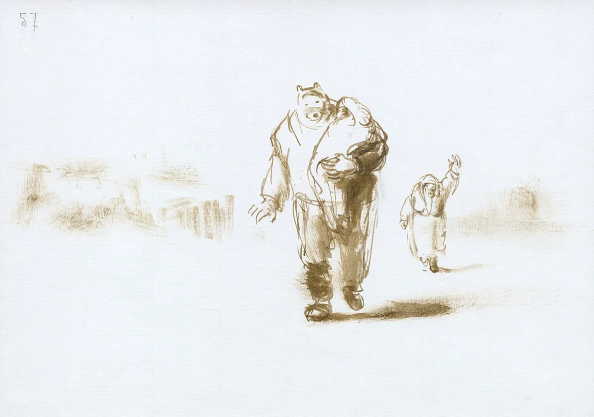 Illustration couleur, Ernest et Célestine, La Naissance de Célestine, Gabrielle Vincent