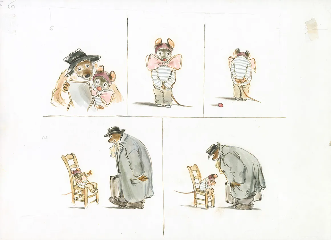Colored illustration, Ernest et Célestine, Ernest et Célestine au cirque, Gabrielle Vincent