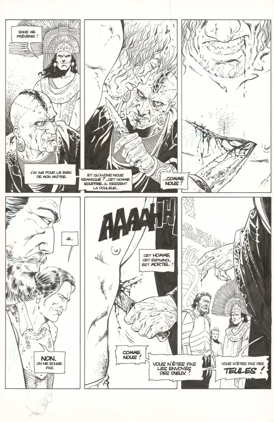 Planche noir et blanc, Conquistador, Tome I (T.1), Philippe Xavier