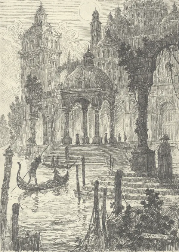 Black and white illustration, Julien Delval