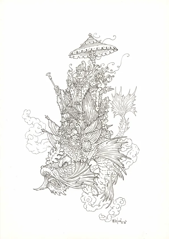 Illustration noir et blanc, Othello, Julien Delval