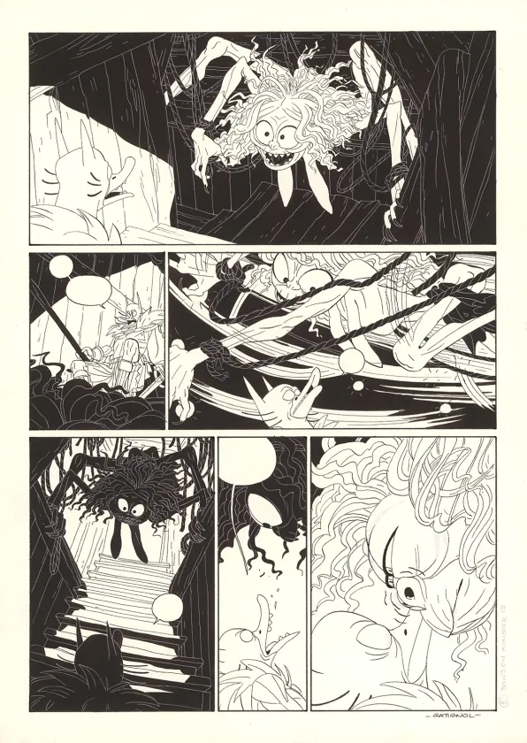 Black and white original page, Donjon Monsters, Un héritage trompeur (T.17), Bertrand Gatignol