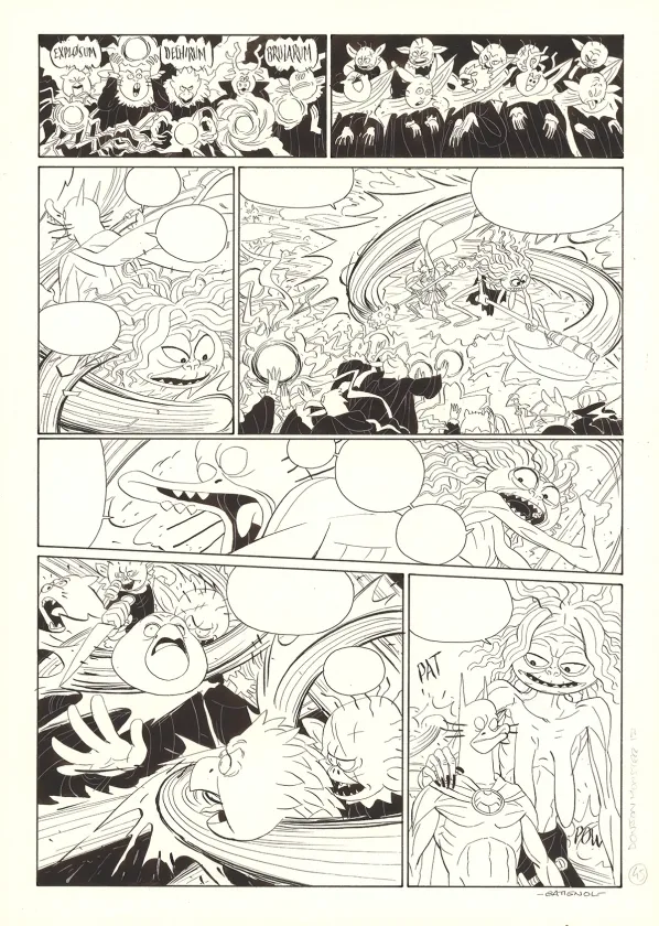 Planche noir et blanc, Donjon Monsters, Un héritage trompeur (T.17), Bertrand Gatignol
