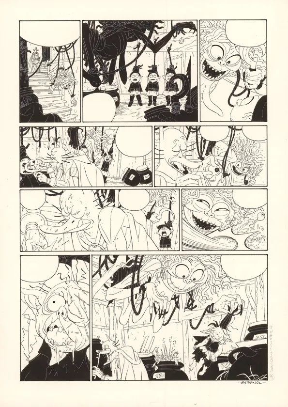 Planche noir et blanc, Donjon Monsters, Un héritage trompeur (T.17), Bertrand Gatignol
