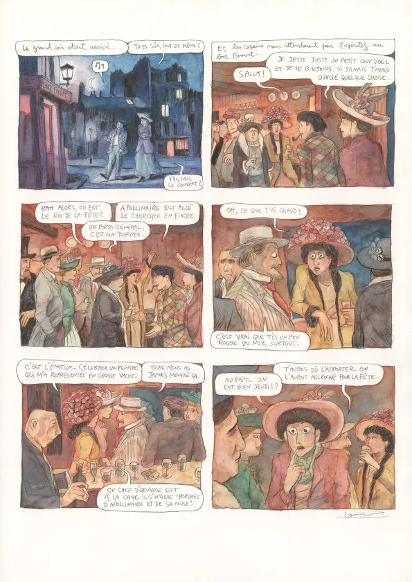 Planche couleur, Pablo, Picasso (T.4), Clément Oubrerie