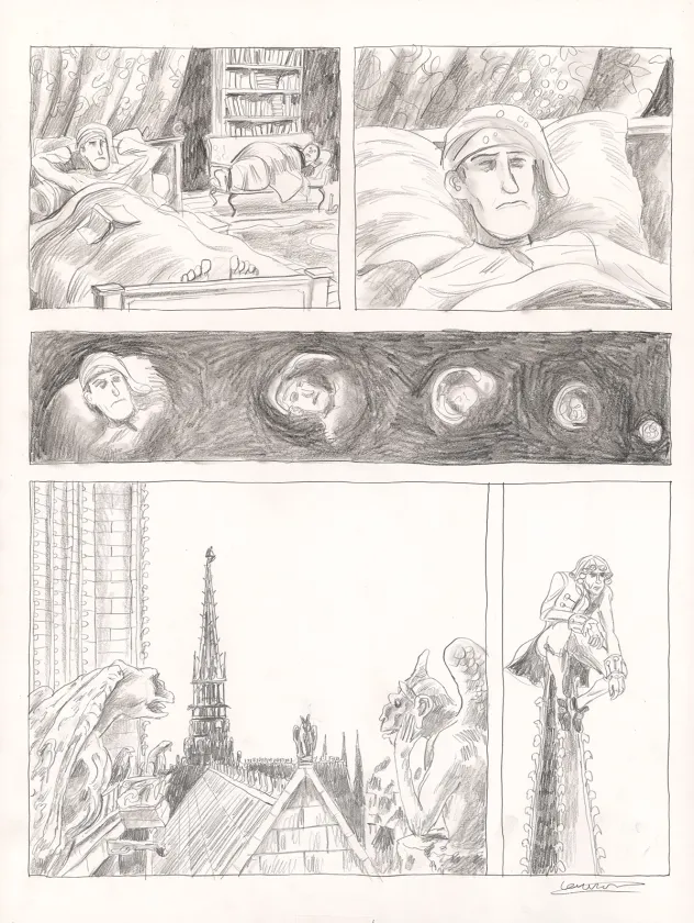 Planche noir et blanc, Voltaire amoureux, Voltaire très amoureux (T.2), Clément Oubrerie
