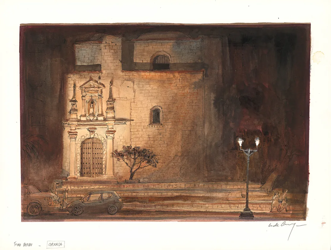 Illustration couleur, Mexico par Nicolas de Crecy - Travel book, Nicolas De Crécy