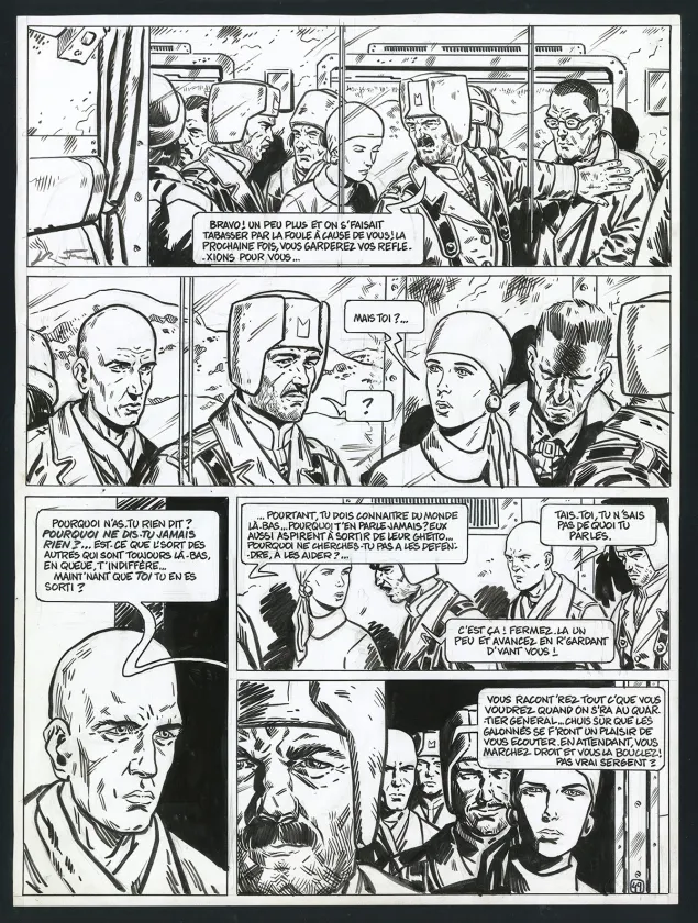 Black and white original page, Le Transperceneige - Snowpiercer, Le Transperceneige - Snowpiercer (T.1), Jean-Marc Rochette
