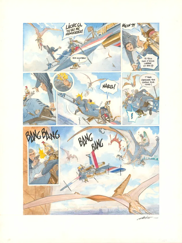 Planche couleur, Le Château des étoiles, L'Exposition interplanétaire de 1875 (T.6), Alex Alice