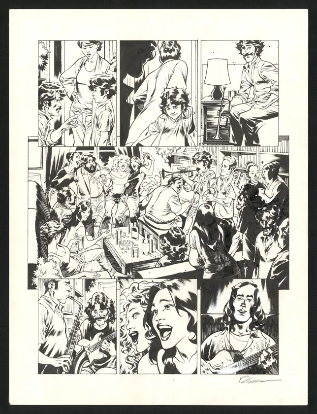 Black and white original page, Jazz Maynard, Live in Barcelona (T.7),  Roger