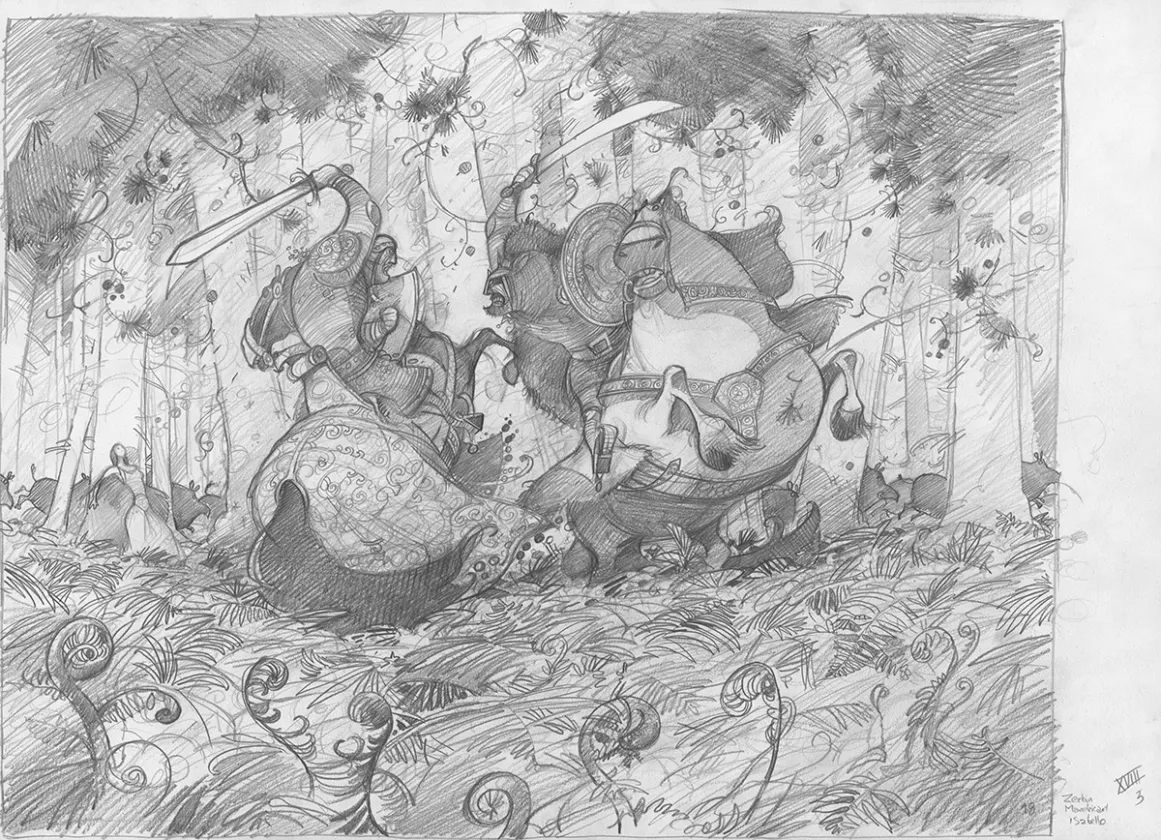 Sketch, Orlando Furioso, Frédéric Pillot