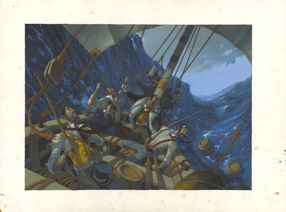 Illustration couleur, Deux ans de vacances, Frédéric Pillot