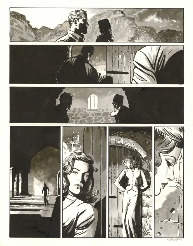 Planche noir et blanc, Les Enfants du ciel, Bernard Vrancken