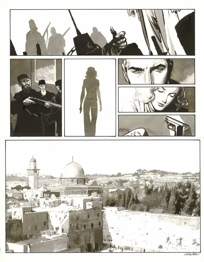 Planche noir et blanc, Les Enfants du ciel, Bernard Vrancken