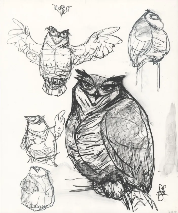 Black and white illustration, Peter de Sève