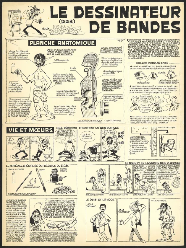 Black and white original page, Marcel Gotlib