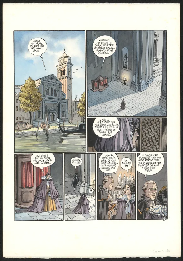 Planche couleur, Giacomo C., L'Ombre de la tour (T.10),  Griffo