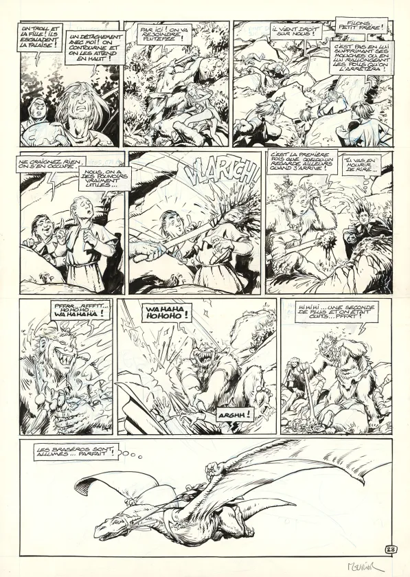 Planche noir et blanc, Trolls de Troy, Histoires trolles (T.1), Jean-Louis Mourier