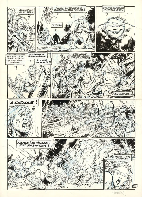 Black and white original page, Trolls de Troy, Histoires trolles (T.1), Jean-Louis Mourier