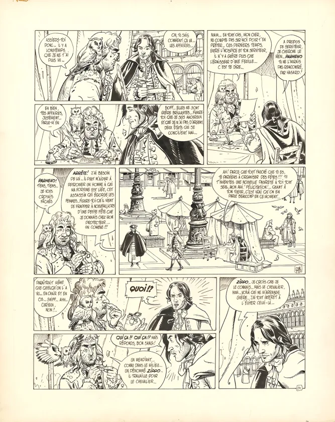 Planche noir et blanc, Giacomo C., La Chute de l'ange (T.2),  Griffo